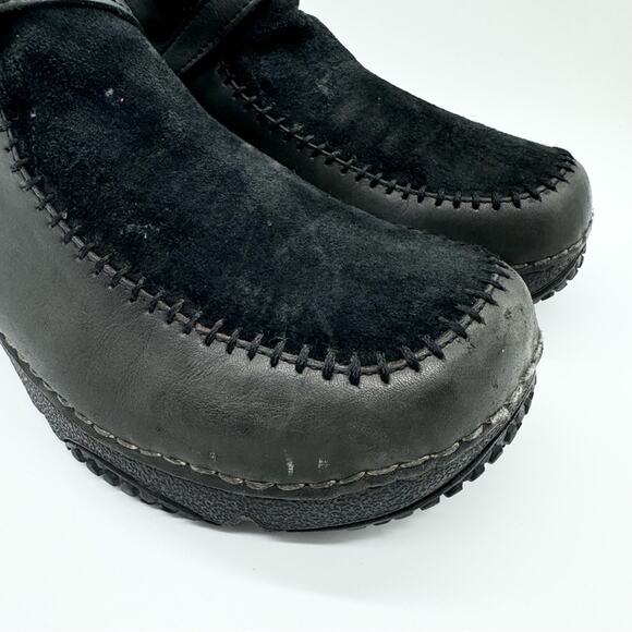 Teva Roslyn Ankle Wrap Suede & Leather Bootie Black Size 9 Outdoor Gorpcore Boho - Picture 3 of 12